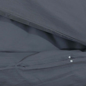 vidaXL Duvet Cover Set Anthracite 155x220 cm Lightweight Microfiber