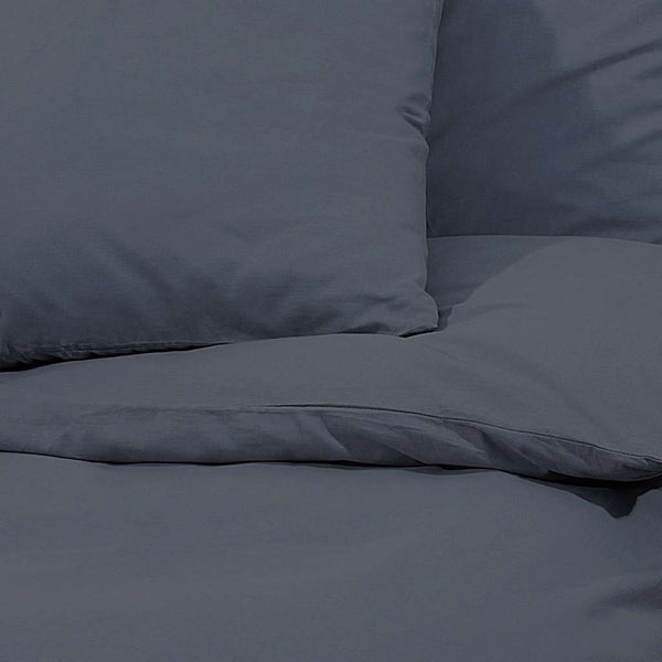 vidaXL Duvet Cover Set Anthracite 200x200 cm Lightweight Microfiber
