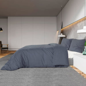 vidaXL Bedding Set Anthracite 200x220 cm Lightweight Microfiber