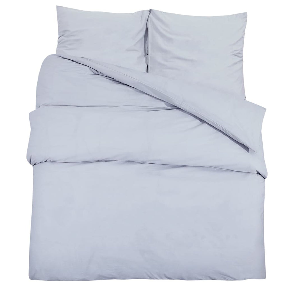 vidaXL Bedding Set Grey 140x200 cm Lightweight Microfiber