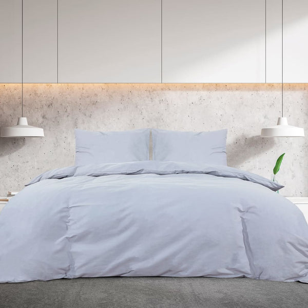vidaXL Bedding Set Grey 240x220 cm Lightweight Microfiber