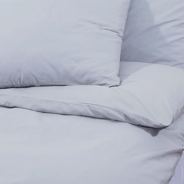vidaXL Bedding Set Grey 260x240 cm Lightweight Microfiber