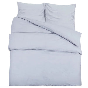 vidaXL Duvet Cover Set Grey 135x200 cm Lightweight Microfiber