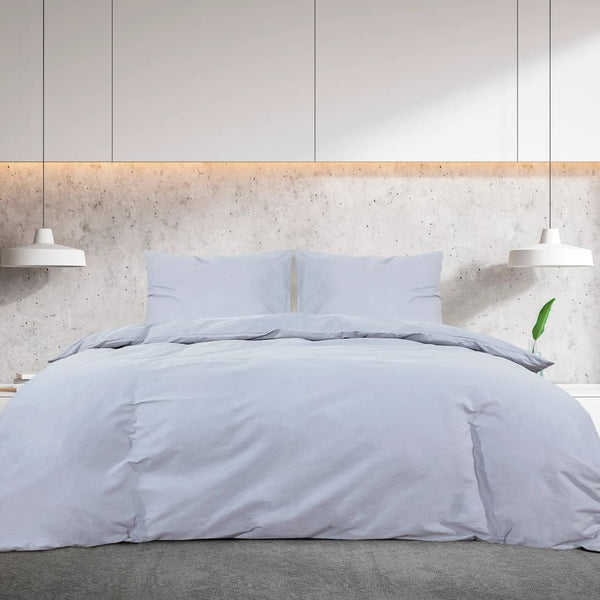 vidaXL Bedding Set Grey 155x220 cm Lightweight Microfiber