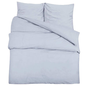 vidaXL Bed Linen Set Grey 200x220 cm Lightweight Microfiber