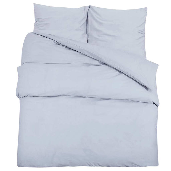 vidaXL Bed Linen Set Grey 200x220 cm Lightweight Microfiber