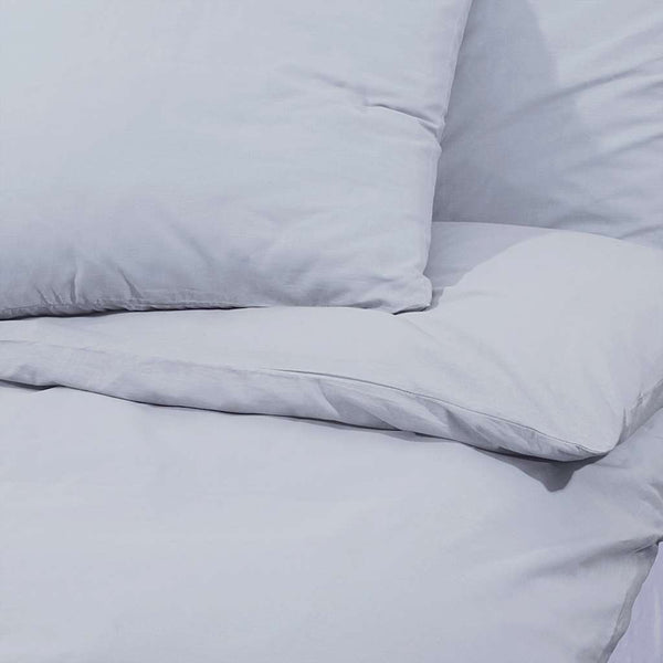 vidaXL Bed Linen Set Grey 200x220 cm Lightweight Microfiber
