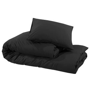 vidaXL Bedding Set Black 200x200 cm Lightweight Microfiber