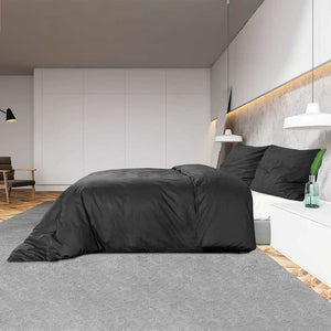 vidaXL Bed Linen Set Black 240x220 cm Lightweight Microfiber