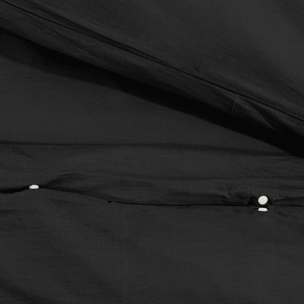 vidaXL Bedding Set Black 200x220 cm Lightweight Microfiber
