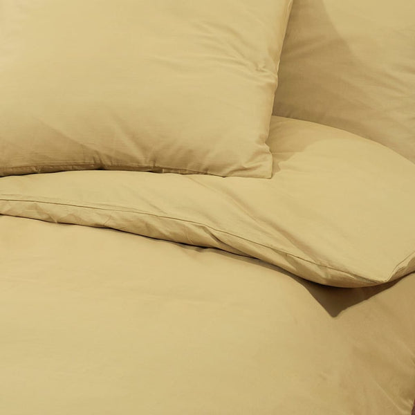 vidaXL Duvet Cover Set Taupe 140x200 cm Lightweight Microfiber