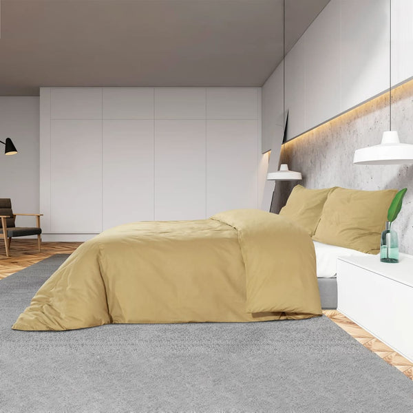 vidaXL Duvet Cover Set Taupe 220x240 cm Lightweight Microfiber