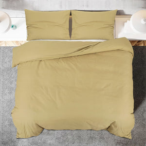 vidaXL Duvet Cover Set Taupe 220x240 cm Lightweight Microfiber