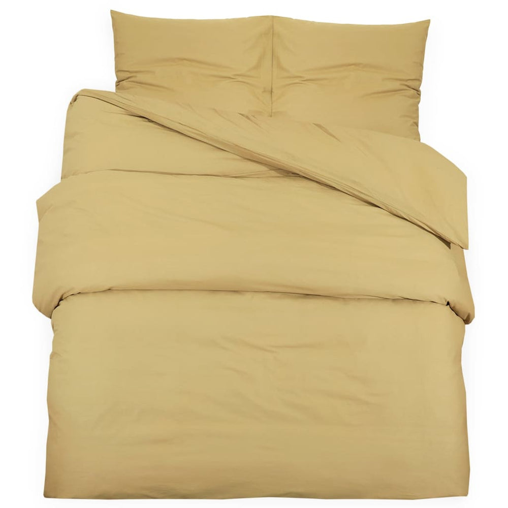 vidaXL Bedding Set Taupe 200x200 cm Lightweight Microfiber