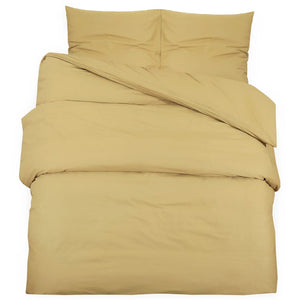 vidaXL Bed Linen Set Taupe 200x220 cm Lightweight Microfiber