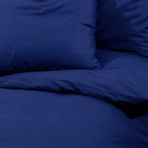 vidaXL Duvet Cover Set Navy Blue 200x200 cm Lightweight Microfiber