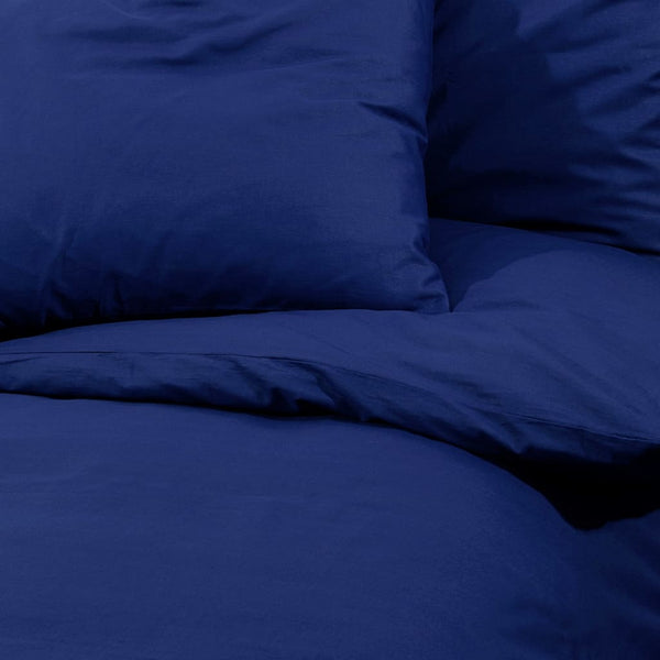 vidaXL Duvet Cover Set Navy Blue 140x200 cm Lightweight Microfiber