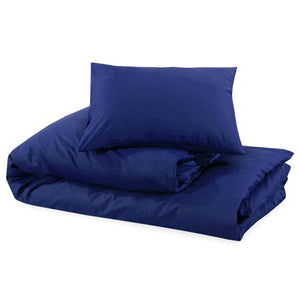 vidaXL Bedding Set Navy Blue 220x240 cm Lightweight Microfiber