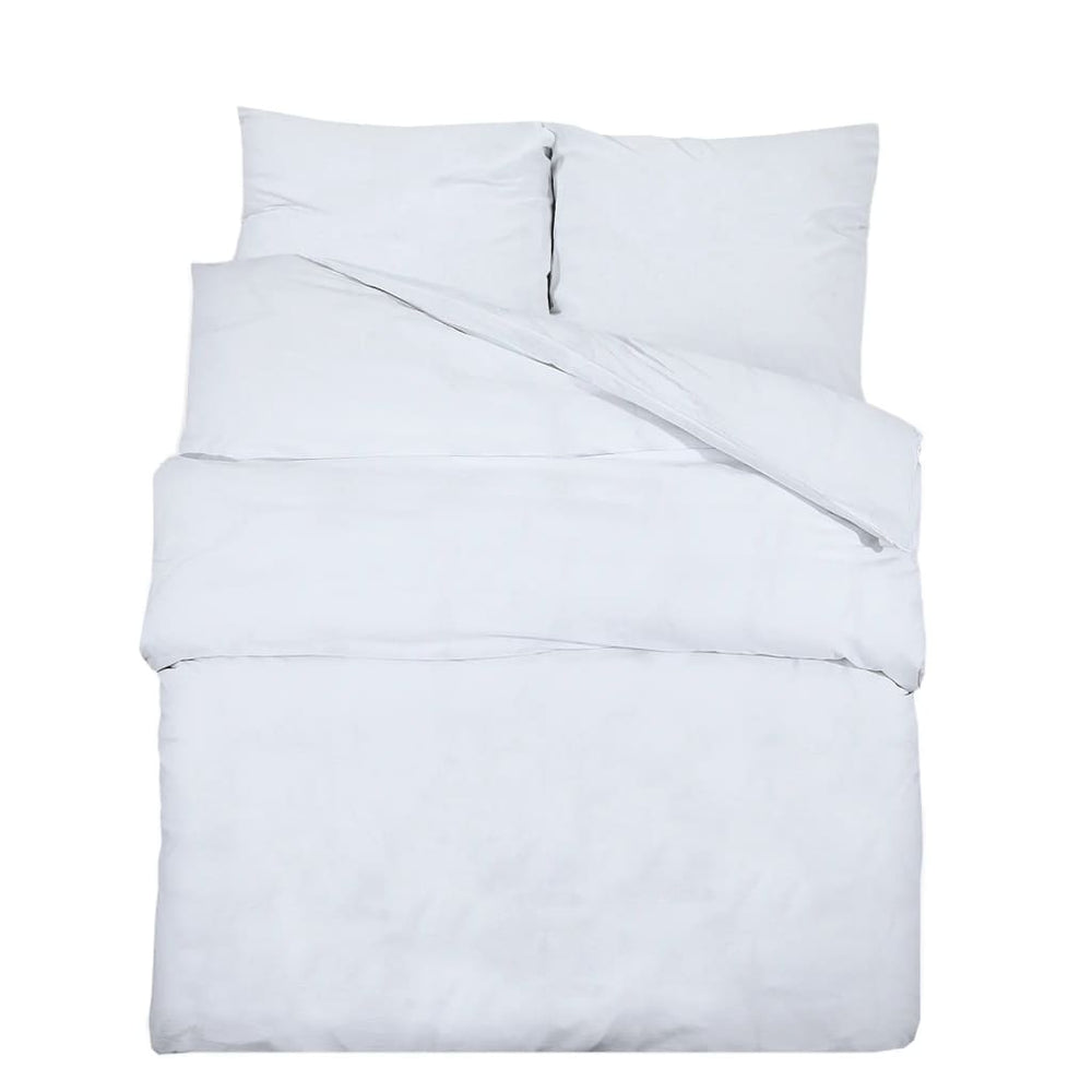 vidaXL Bed Linen Set White 140x200 cm Lightweight Microfiber