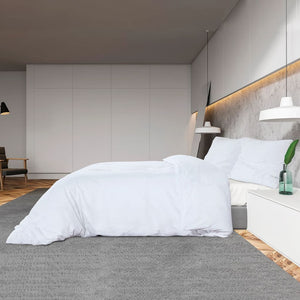 vidaXL Bed Linen Set White 140x200 cm Lightweight Microfiber