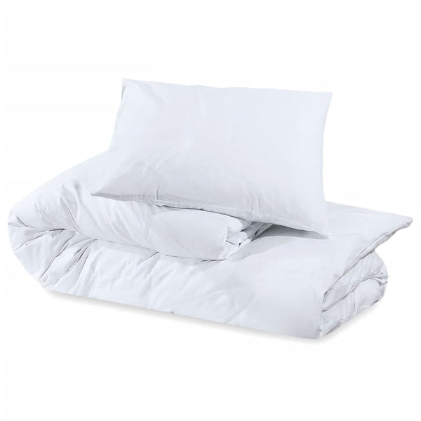 vidaXL Bed Linen Set White 140x200 cm Lightweight Microfiber