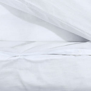 vidaXL Bed Linen Set White 140x200 cm Lightweight Microfiber