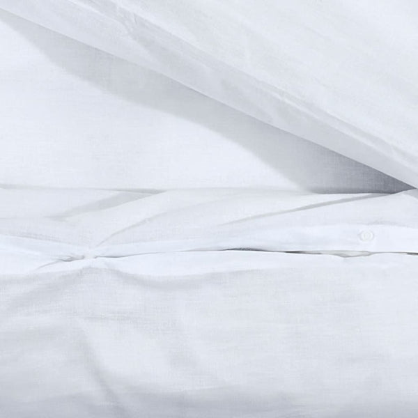 vidaXL Bed Linen Set White 140x200 cm Lightweight Microfiber