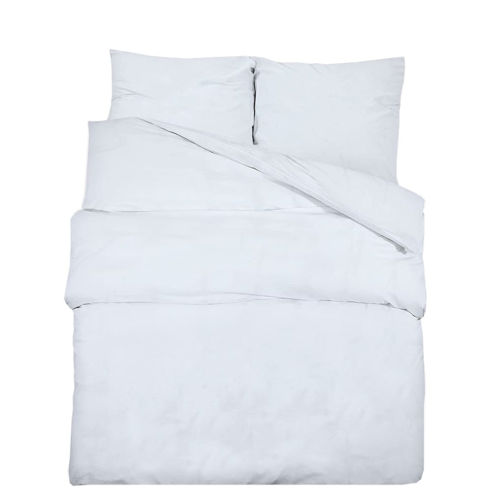 vidaXL Bed Linen Set White 135x200 cm Lightweight Microfiber