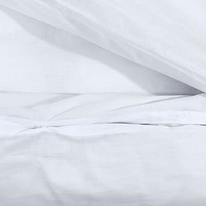 vidaXL Bed Linen Set White 155x220 cm Lightweight Microfiber