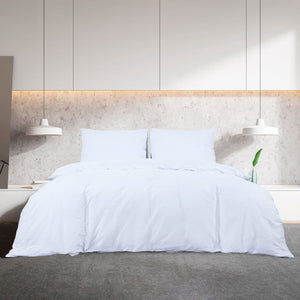 vidaXL Bedding Set White 200x220 cm Lightweight Microfiber