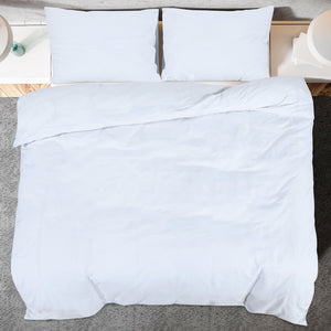 vidaXL Bedding Set White 200x220 cm Lightweight Microfiber