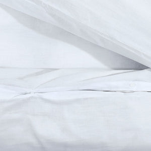 vidaXL Bedding Set White 200x220 cm Lightweight Microfiber