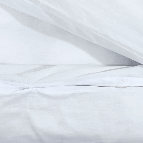 vidaXL Bedding Set White 200x220 cm Lightweight Microfiber