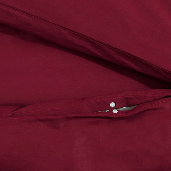 vidaXL Duvet Cover Set Burgundy 200x200 cm Lightweight Microfiber