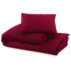 vidaXL Duvet Cover Set Bordeaux Red 240x220 cm Lightweight Microfiber