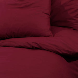 vidaXL Duvet Cover Set Bordeaux Red 240x220 cm Lightweight Microfiber