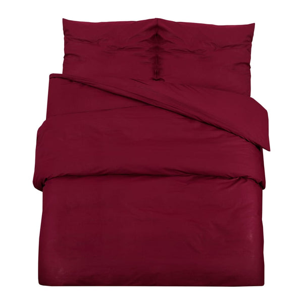vidaXL Bedding Set Burgundy 220x240 cm Lightweight Microfiber