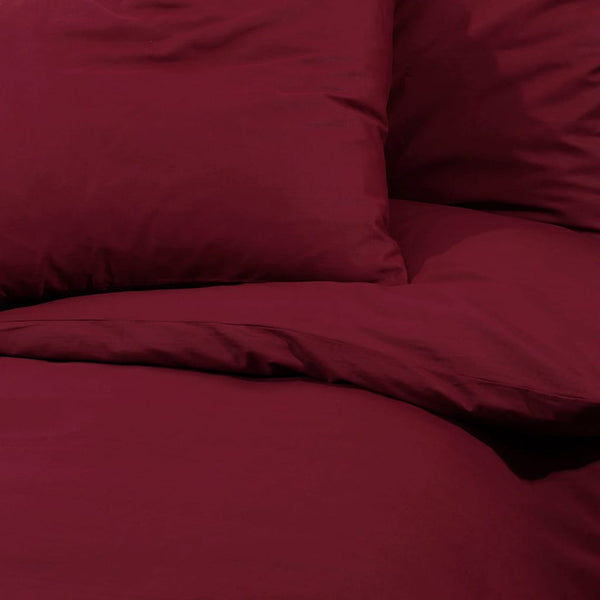 vidaXL Duvet Cover Set Burgundy 260x240 cm Lightweight Microfiber