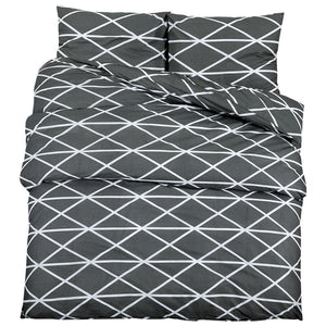 vidaXL Bed Linen Set Grey 240x220 cm Cotton