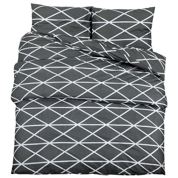 vidaXL Bed Linen Set Grey 240x220 cm Cotton