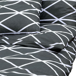 vidaXL Bedding Set Grey 135x200 cm Cotton