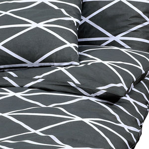 vidaXL Bedding Set Grey 155x220 cm Cotton
