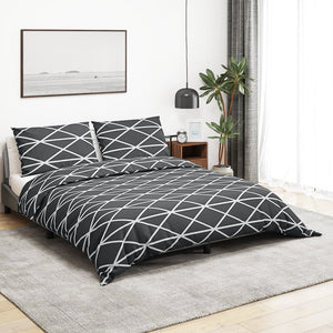 vidaXL Bedding Set Grey 200x220 cm Cotton