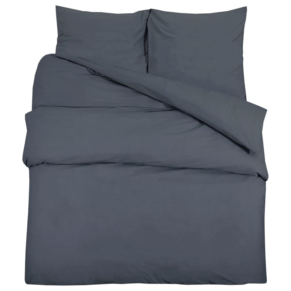 vidaXL Bed Linen Set Anthracite 155x220 cm Cotton