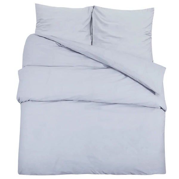 vidaXL Bedding Set Grey 135x200 cm Cotton