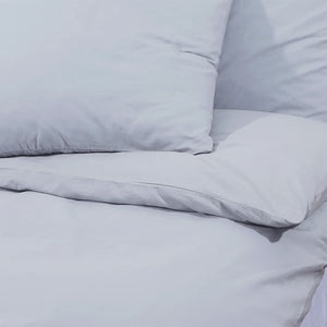 vidaXL Bedding Set Grey 155x220 cm Cotton