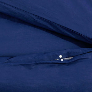 vidaXL Bedding Set Navy Blue 220x240 cm Cotton