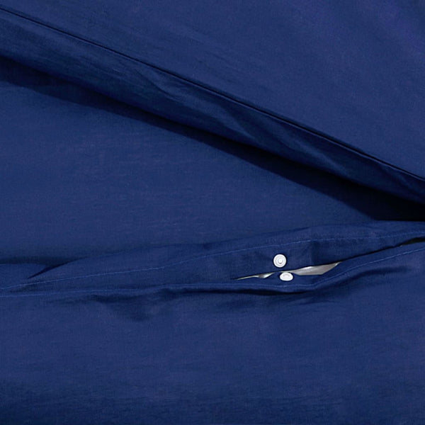 vidaXL Bedding Set Navy Blue 220x240 cm Cotton