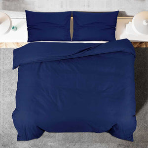 vidaXL Bedding Set Navy Blue 200x200 cm Cotton