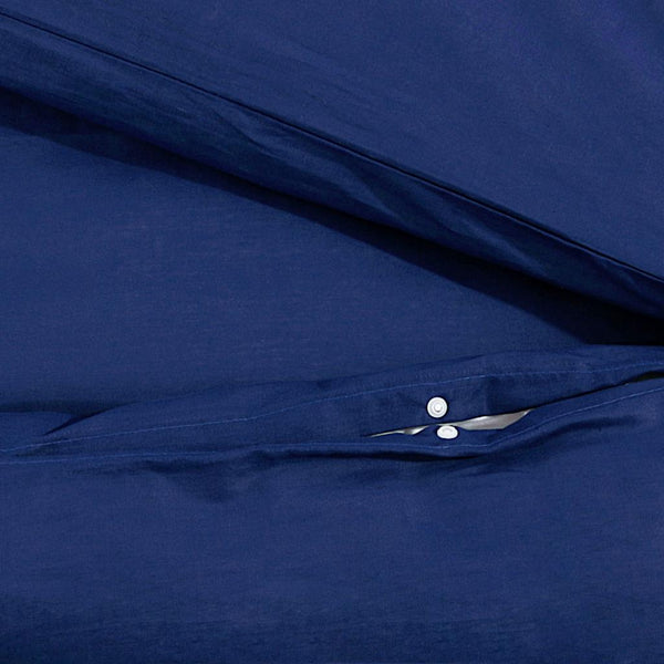vidaXL Bedding Set Navy Blue 200x200 cm Cotton